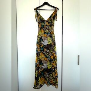 Maxi dress, floral print, size M, brand ICHI